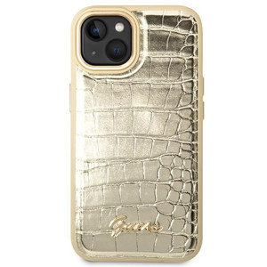 Obrazek GUESS IPHONE 14 PLUS CROCO COLLECTION GUHCP14MHGCRHD ZŁOTY/GOLD