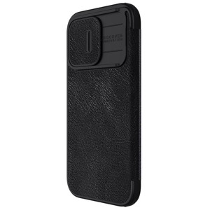 Obrazek Nillkin Qin Pro Leather Case Iphone 15 Pro Max (6.7), BLACK / CZARNY