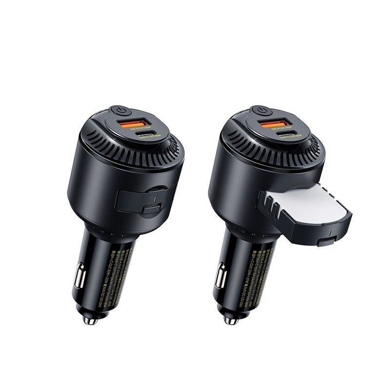 Obrazek Ładowarka samochodowa REMAX YATOY SERIES WITH SCENT 60W PD QC RCC353 1xUSB +1xUSB-C BLACK