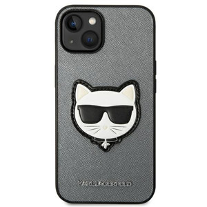 Obrazek KARL LAGERFELD IPHONE 14 PLUS CHOUPETTE HEAD PATCH KLHCP14MSAPCHG SILVER