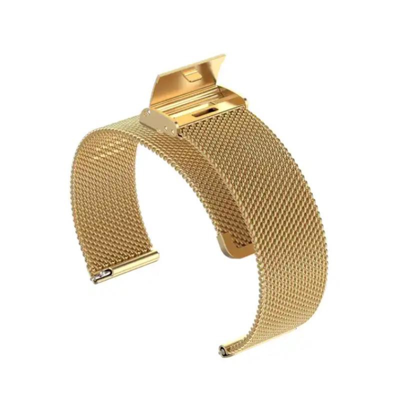 Obrazek Regulowany pasek ze stali nierdzewnej do zegarka/smartwatch 20mm, GOLD/ZŁOTY