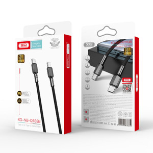 Obrazek XO KABEL NB183B PD USB-C/USB-C 60W 1M CZARNY