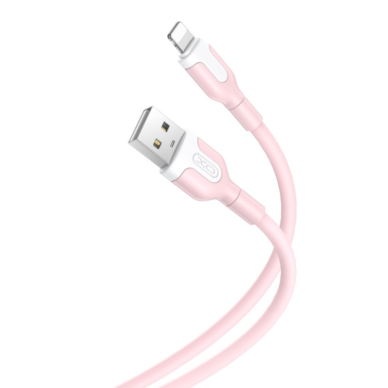 Obrazek XO KABEL NB212 USB-LIGHTNING 2,1A PINK 1M