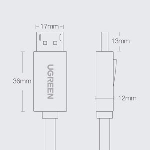 Obrazek Ugreen kabel przewód DisplayPort - DisplayPort 3m czarny