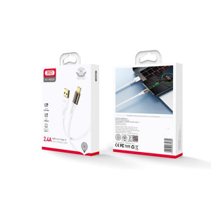 Obrazek XO KABEL CLEAR NB229 USB-C WHITE 1M