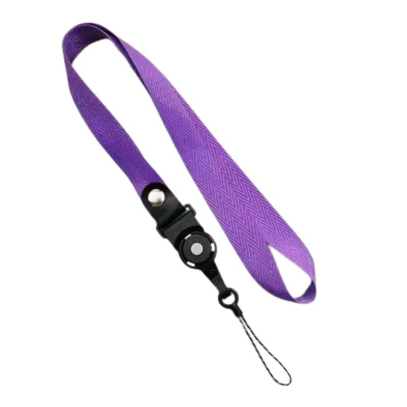 Obrazek Uniwersalna smycz na szyję do telefonu Buckle-03 52cm, PURPLE / FIOLETOWY