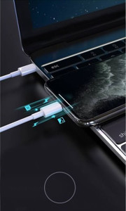 Obrazek KABEL T-PHOX GLARY LITE SERIES 18W 1M USB-C/LIGHTNING WHITE