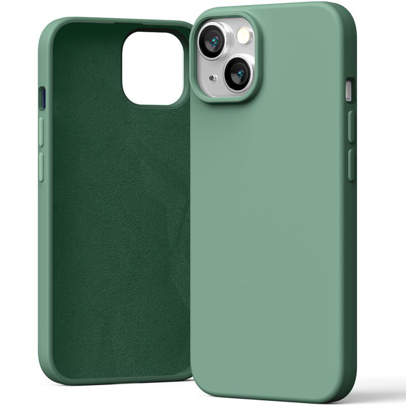 Obrazek MERCURY SILICONE CASE IPHONE 15 (6.1), GREEN / ZIELONY