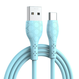 Obrazek XO KABEL NB240 USB/USB-C 1m 2,4A niebieski