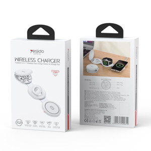 Obrazek Yesido ładowarka indukcyjna DS29 15W 5w1 + Zestaw Akcesoriów, WHITE / BIAŁY