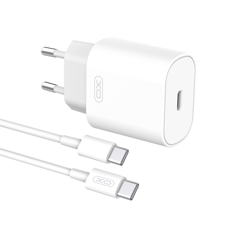 Obrazek XO ładowarka sieciowa L91 Pakiet 200szt 25W PD USB-C + KABEL TYPE-C