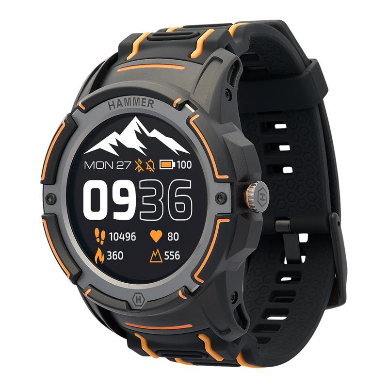 Obrazek Hammer Smartwatch plus BLACK-ORANGE/CZARNY/POMARAŃCZOWY