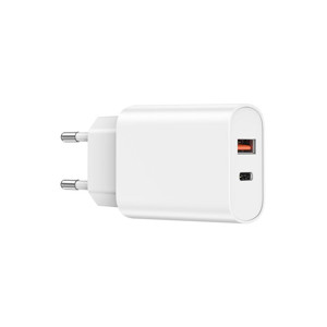 Obrazek WIWU Ładowarka Sieciowa Wi-U002 PD + QC 20W 1x USB 1x USB-C biały