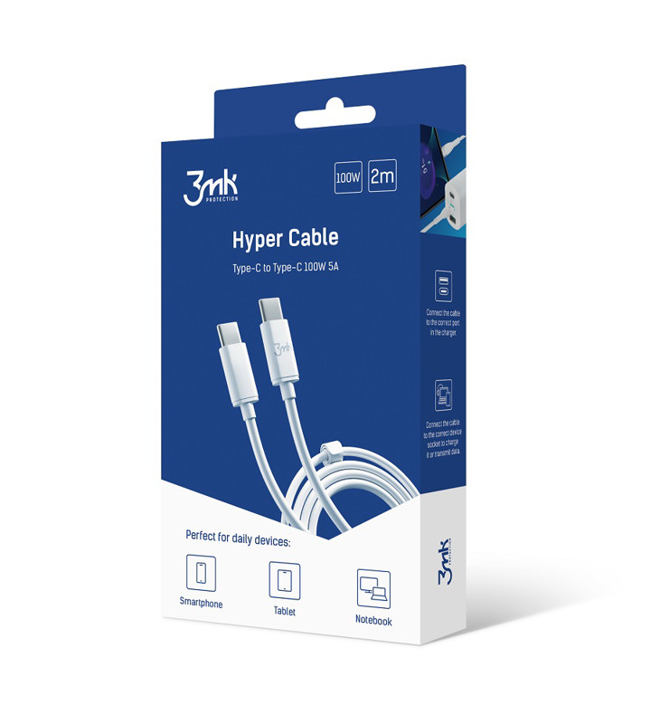 Obrazek 3MK KABEL HYPER TYPE-C/TYPE-C 2M 100W 5A