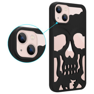 Obrazek ETUI SKULL IPHONE 14 MATT BLACK / CZARNY