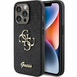 Obrazek GUESS IPHONE 15 PRO MAX GLITTER SCRIPT GUHCP15XHG4SGK CZARNY/BLACK