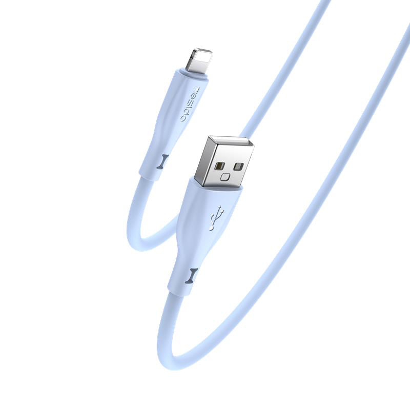 Obrazek Yesido Silikonowy Kabel CA119 12W USB-Lightning 1m 2.4A, BLUE / NIEBIESKI