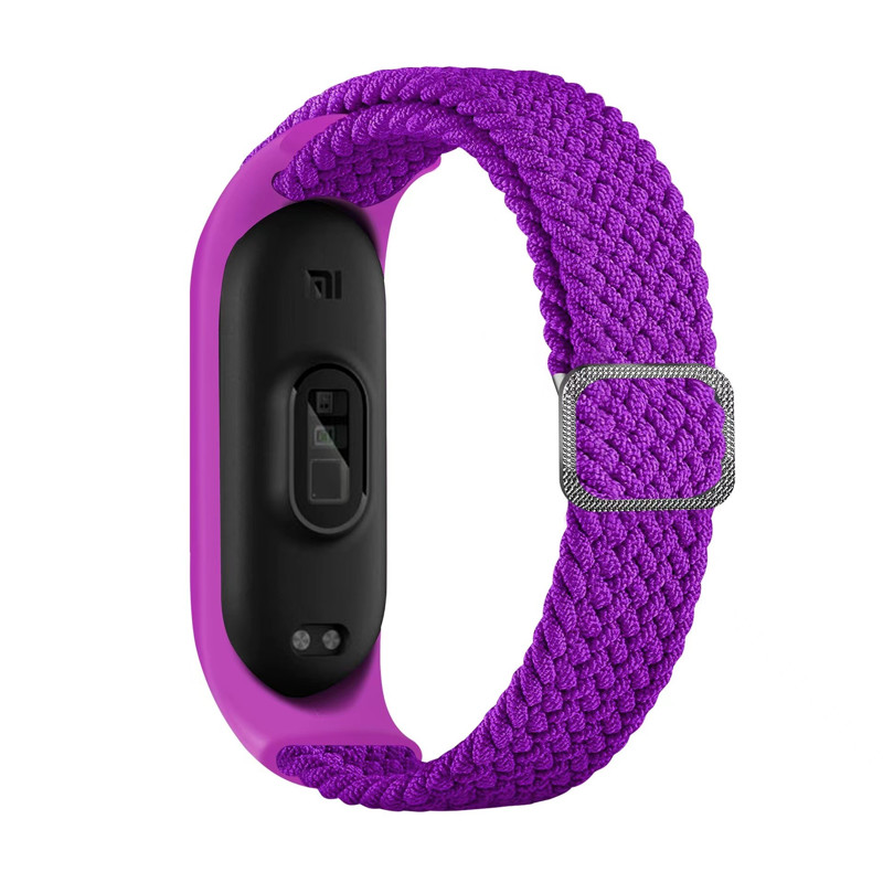 Obrazek Opaska pleciona Smart Band M3/M4/M5/M6 PURPLE / FIOLETOWY