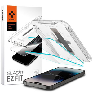 Obrazek SPIGEN GLAS.TR EZ FIT IPHONE 14 PRO CLEAR + ADAPTER