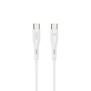 Obrazek KABEL T-PHOX GENTLE USB-C/USB-C 60W 1M WHITE