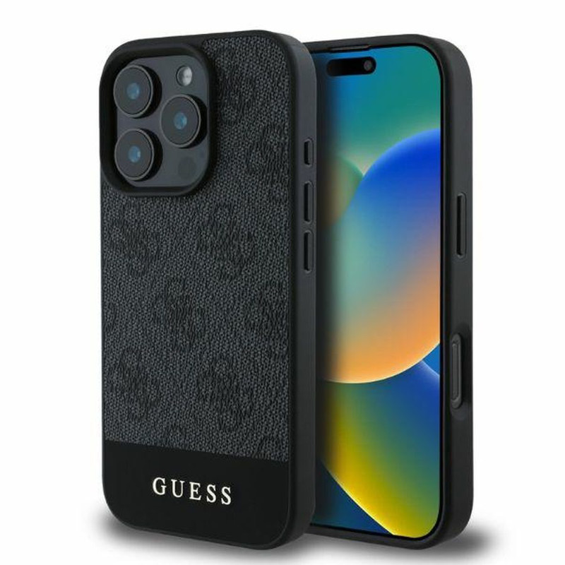 Obrazek GUESS IPHONE 16 PRO BOTTOM STRIPE GUHCP16LG4GLGR GREY/SZARY