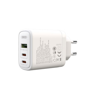 Obrazek XO ładowarka sieciowa CE04 PD 65W 2xUSB-C 1xUSB BIAŁA