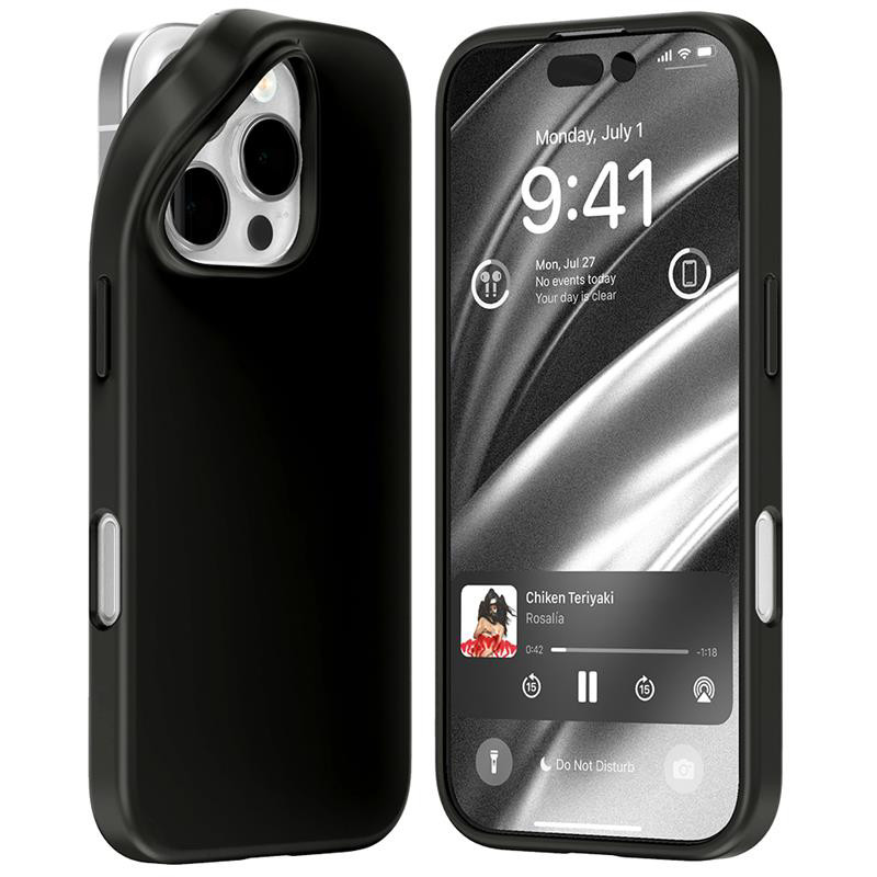 Obrazek Mercury Soft Feeling Jelly Case iPhone 16 Pro (6.3), BLACK / CZARNY