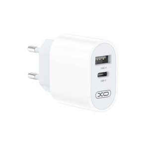 Obrazek XO ładowarka sieciowa L97 1xUSB 1xUSB-C 2,4A BIAŁA + KABEL USB-C/USB-C