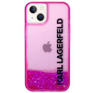 Obrazek KARL LAGERFELD IPHONE 14 PLUS LIQUID GLITTER ELONGATED LOGO KLHCP14MLCKVF