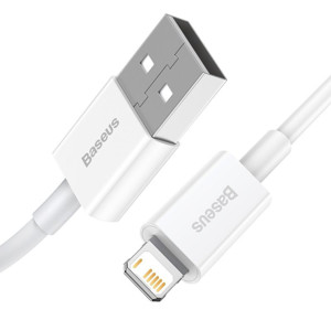 Obrazek KABEL BASEUS SUPERIOR USB/LIGHTNING 2.4A 0.25M BIAŁY/WHITE