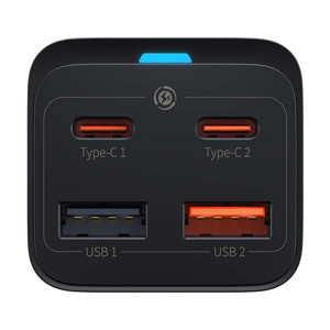 Obrazek Ładowarka sieciowa BASEUS GaN3 PRO 2xUSB-C+2xUSB 65W BLACK