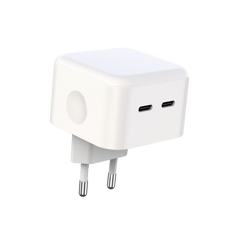 Obrazek XO ładowarka sieciowa L102 PD 35W 2x USB-C WHITE