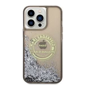 Obrazek KARL LAGERFELD IPHONE 14 PRO MAX LIQUID GLITTER KLHCP14XLCRSGRK BLACK