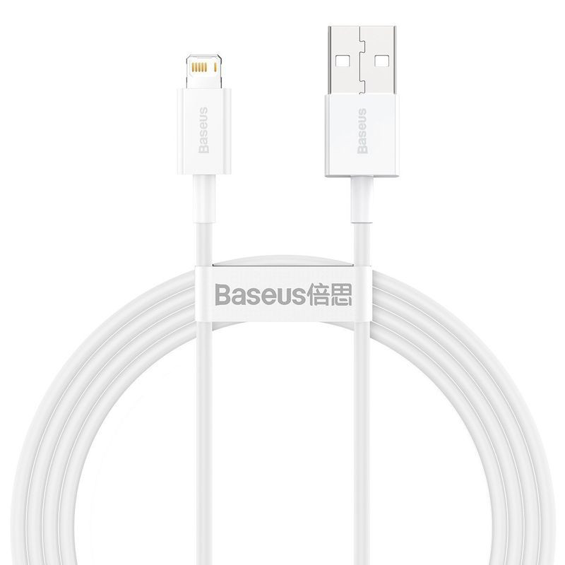 Obrazek KABEL BASEUS SUPERIOR USB-LIGHTNING 2.4A 1.5M BIAŁY/WHITE