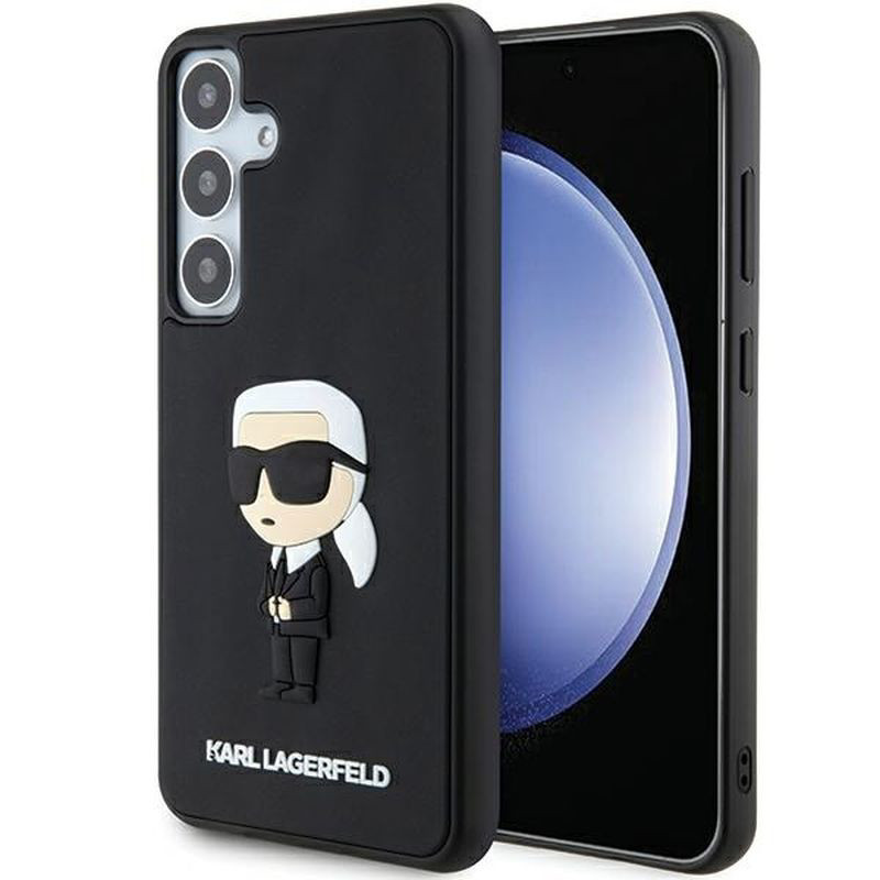 Obrazek KARL LAGERFELD Samsung S24 RUBBER IKONIK KLHCS24S3DRKINK BLACK