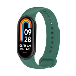 Obrazek Pasek Silikonowy Mi Band 9 / M9 / 8 / M8 (8), GREEN / ZIELONY