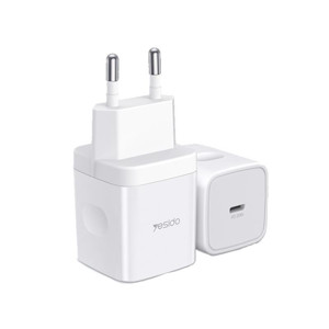 Obrazek Yesido ładowarka sieciowa YC30 PD 20W QC USB-C WHITE / BIAŁY