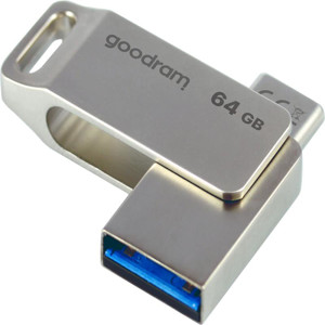 Obrazek PenDrive 3.2 GOODRAM ODA3 SILVER 64GB TYPE-A + TYPE-C