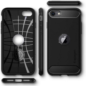 Obrazek SPIGEN RUGGED ARMOR iPHONE SE 2020 BLACK