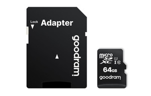 Obrazek Karta MicroSD UHS I 64GB GOODRAM + Ad CL10 UHS + adapter