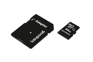 Obrazek Karta MicroSD UHS I 64GB GOODRAM + Ad CL10 UHS + adapter