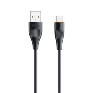 Obrazek KABEL T-PHOX X-LITE TYPE-C BLACK 1M 3A