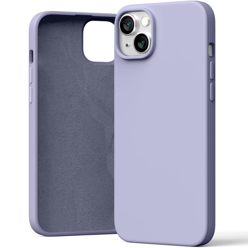 Obrazek MERCURY SILICONE CASE IPHONE 15 PLUS (6.7), LAVENDER GRAY / LAWENDOWY