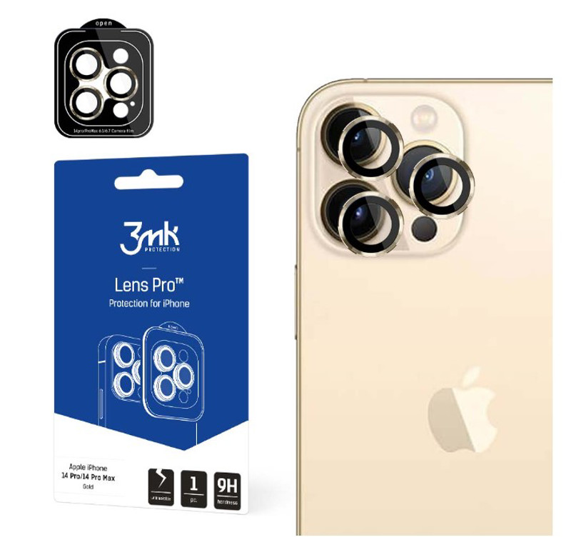 Obrazek 3MK LENS PROTECTION PRO IPHONE 14 PRO /14 PRO MAX GOLD