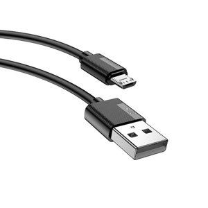 Obrazek KABEL T-PHOX NETS MICRO USB BLACK 3A ; PVC ; 2M