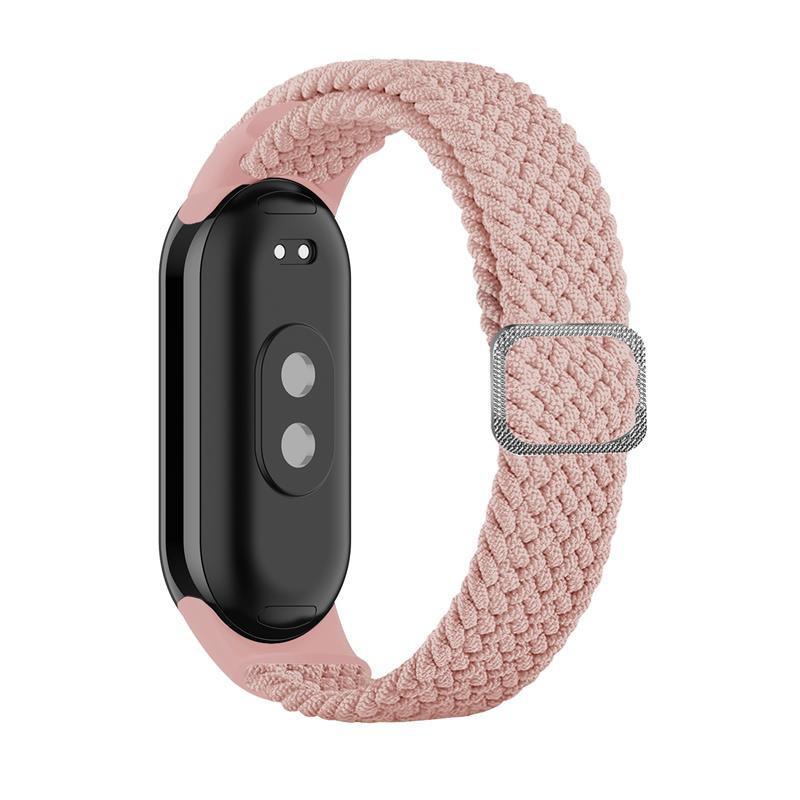 Obrazek Pasek Pleciony Mi Band 9 / M9 / 8 / M8 (22), LIGHT PINK / PUDROWY RÓŻ