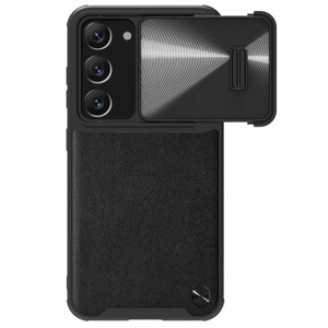 Obrazek NILLKIN CAMSHIELD LEATHER S SAMSUNG S23+ BLACK / CZARNY