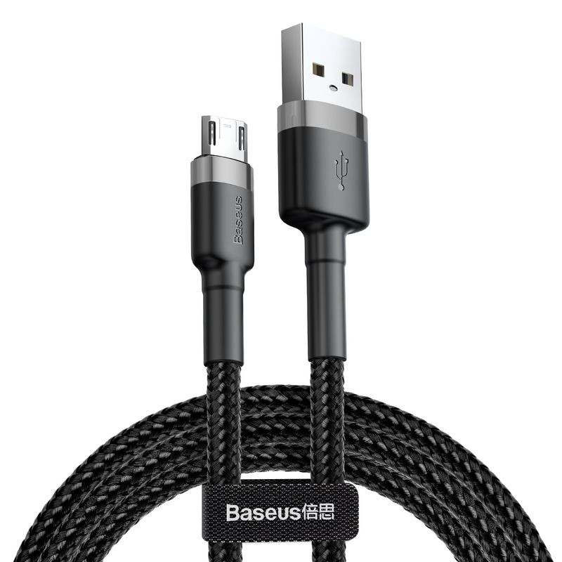 Obrazek KABEL BASEUS CAFULE MICRO USB 1.5A 2M GREY/BLACK