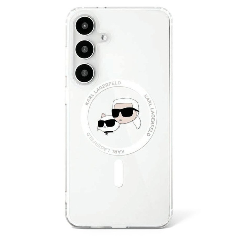 Obrazek KARL LAGERFELD SAMSUNG S25 CHOUPETTE& KARL HEADS KLHMS25SHLSKCHWHITE