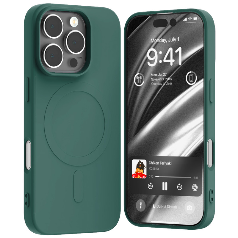 Obrazek Mercury Semi-Silicon MagSafe iPhone 16 Pro (6.3), GREEN / ZIELONY